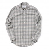 UNIVERSAL PRODUCTS-ORIGINAL CHECK BUTTON DOWN SHIRTS - Gray × Orange