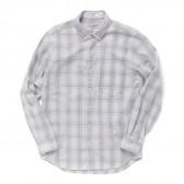 UNIVERSAL PRODUCTS-ORIGINAL CHECK BUTTON DOWN SHIRTS - Ice.Gray × Navy