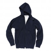 ENGINEERED GARMENTS-Workaday Raglan Zip Hoody - Navy