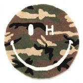 SECOND LAB. SMILE H EYE CAMO ROUND RUG - Green