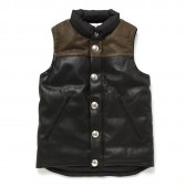 MOUNTAIN RESEARCH-Vest with Concho Buttons - Black