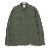 BEDWIN-L:S MILITARY SHIRT FD 「CLIFF」 - Olive