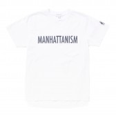 ENGINEERED GARMENTS-Printed Cross Crew Neck T-shirt - Manhattanism - White