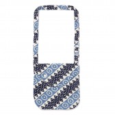 ENGINEERED GARMENTS-Shoulder Pouch - Batik Diagonal St. - Lt.Blue