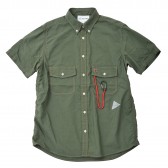 and wander-color ox short sleeve shirt (M) - Green