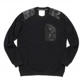 and wander-mixed pile pullover - Black
