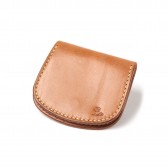 LEATHER & SILVER MOTO-Coin Case C1 - Brown