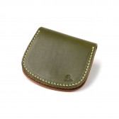 LEATHER & SILVER MOTO-Coin Case C1 - Green