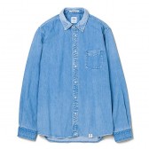 BEDWIN-L:S DENIM B.D SHIRT FD 「WYATT」 - Sax