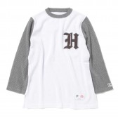 HABANOS-RINGER MESH KNIT - White : Gray