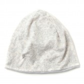 ENGINEERED GARMENTS-Reversible Beanie Cap - Floral Jacquard French Terry - Grey