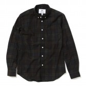 HABANOS-TARTAN SHADOW CAMO BD SHIRTS - Green Tartan