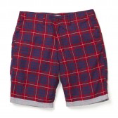 GOODENOUGH-EDGE LINE CHECK SHORTS - Red