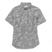 HABANOS-GLEN CHECK CAMO GUAZE S:SL SHIRTS - Gray Camo