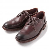 LEATHER & SILVER MOTO-Wステッチ外羽根 Plain Toe Oxford Shoes #1632 - Brown