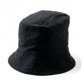 ENGINEERED GARMENTS-Bucket Hat - Cotton Reversed Sateen - Black