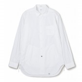 BEDWIN-L:S SIDE POCKET SHIRT 「SHAW」 - White