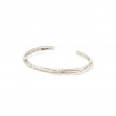 Indian jewelry-Narrow Silver Bracelet - ナバホバングル