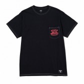 BEDWIN-S:S C-NECK POCKET T 「JACK」 - Black