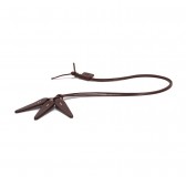 hobo-Shade Leather Leaves Necklace