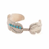 Indian jewelry-VIVIAN JONES : Feather - ナバホバングル