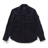 ENGINEERED GARMENTS-CPO Shirt - Uniform Serge - Dk.Navy