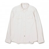 BEDWIN-L:S B.D WESTERN CHAMBRAY SHIRT 「PORK」 - Cream