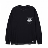 BEDWIN-L:S C-NECK POCKET T 「JACK」 - Black