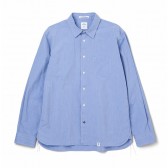 BEDWIN-L:S PUCKERING OX SHIRT FD 「ARTO」 - Sax