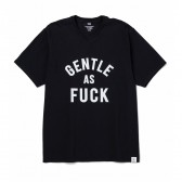 BEDWIN-S:S C-NECK PRINT T 「BRUNO」 - Black