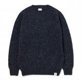 BEDWIN-C-NECK SHAGGY KNIT SWEATER 「LECKIE」 - Charcoal