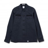 BEDWIN-L:S MILITARY SHIRT 「CLIFF」 - Black