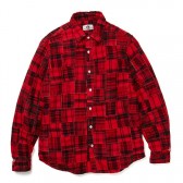 GOODENOUGH-FLANNEL PATCHWORK SHIRT - Red