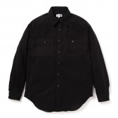 ENGINEERED GARMENTS-EG Workaday Utility Shirt - Cotton Flannel - Black