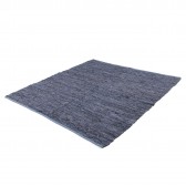 INDIA FLAG RG-160244 RECYCLE LEATHER RUG 150×150 - Navy