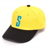 STUSSY-Kids Vintage S Logo Cap - Yellow