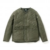 STUSSY-Quilted Military Jacket - Olive