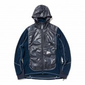 and wander-mixed pile hoodie - Navy