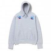 BEDWIN-L:S PULLOVER HOODED SWEAT 「WOOD」 - Gray