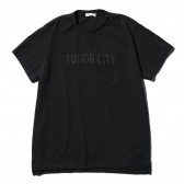 ENGINEERED GARMENTS-Printed Cross Crew Neck T-shirt - Tudor City - Navy