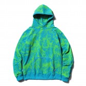 GOODENOUGH-DRIP PRINT VENTED HOODIE - Turquoise
