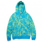 GOODENOUGH-DRIP PRINT VENTED ZIP HOODIE - Turquoise