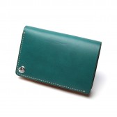 LEATHER & SILVER MOTO-2つ折り Wallet W2 - Blue