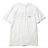 patagonia-Ms P-6 Logo Cotton Pocket T-Shirt - White