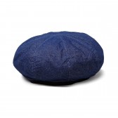 BEDWIN-COTTON BERET 「BRET」 - Indigo