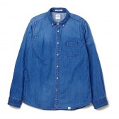 BEDWIN-L:S DENIM B.D SHIRT FD 「BRIAN」 - Indigo