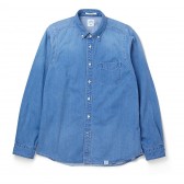 BEDWIN-L:S DENIM B.D SHIRT FD 「BRIAN」 - Sax