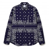 BEDWIN-L:S OG BANDANA SHIRT FD 「MONK」 - Navy