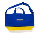CANVAS SHOULDER TOTE - Blue : Yellow