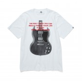GOODENOUGH-PRINT TEE - GUITER1 - White : Red